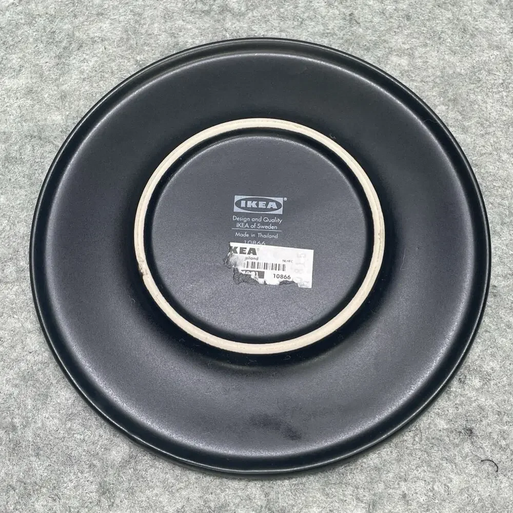 Set of 2 IKEA Record Coffee Cup/Saucer Black/Red 7